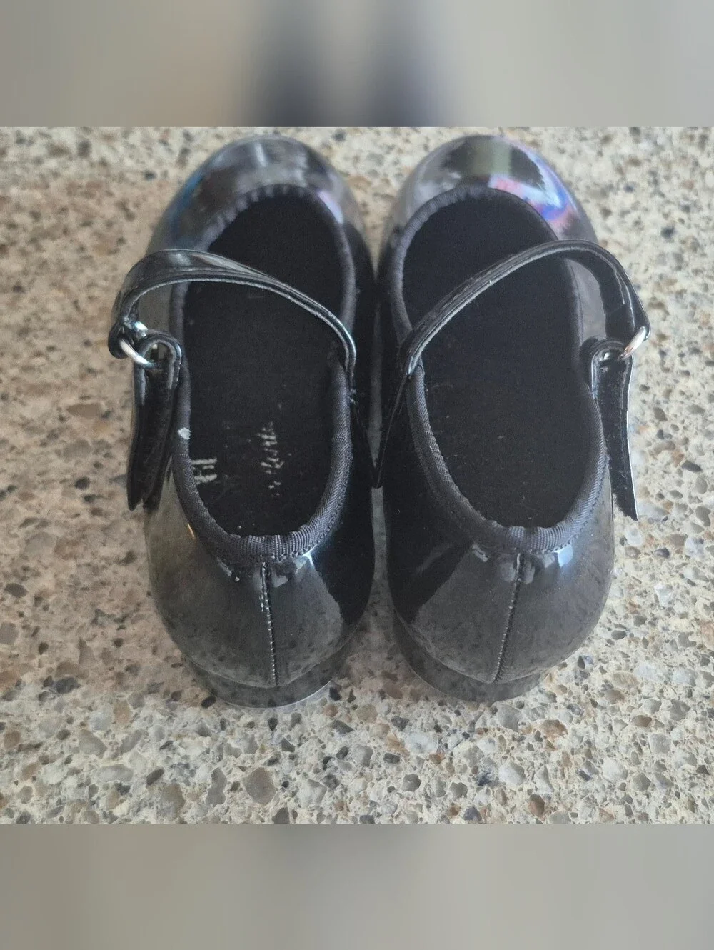 ​ABT American Ballet Theatre Girls Black Patent Tap Dance Shoes Size 8.5 M